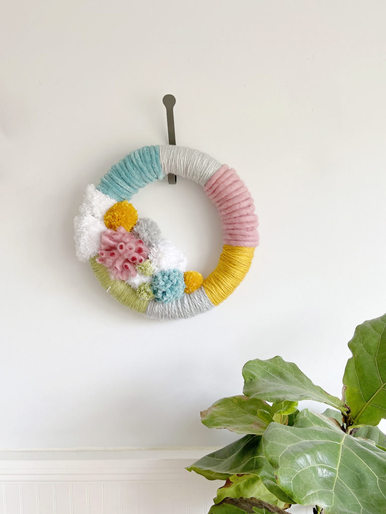 DIY Colorful Yarn Wreath for Spring | Washington FAMILY