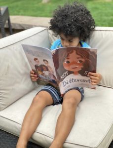Cyana Riley's son reads his mom's new book, "Not So Different"