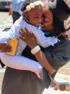 LaJoy Johnson-Law at her graduation with her daughter